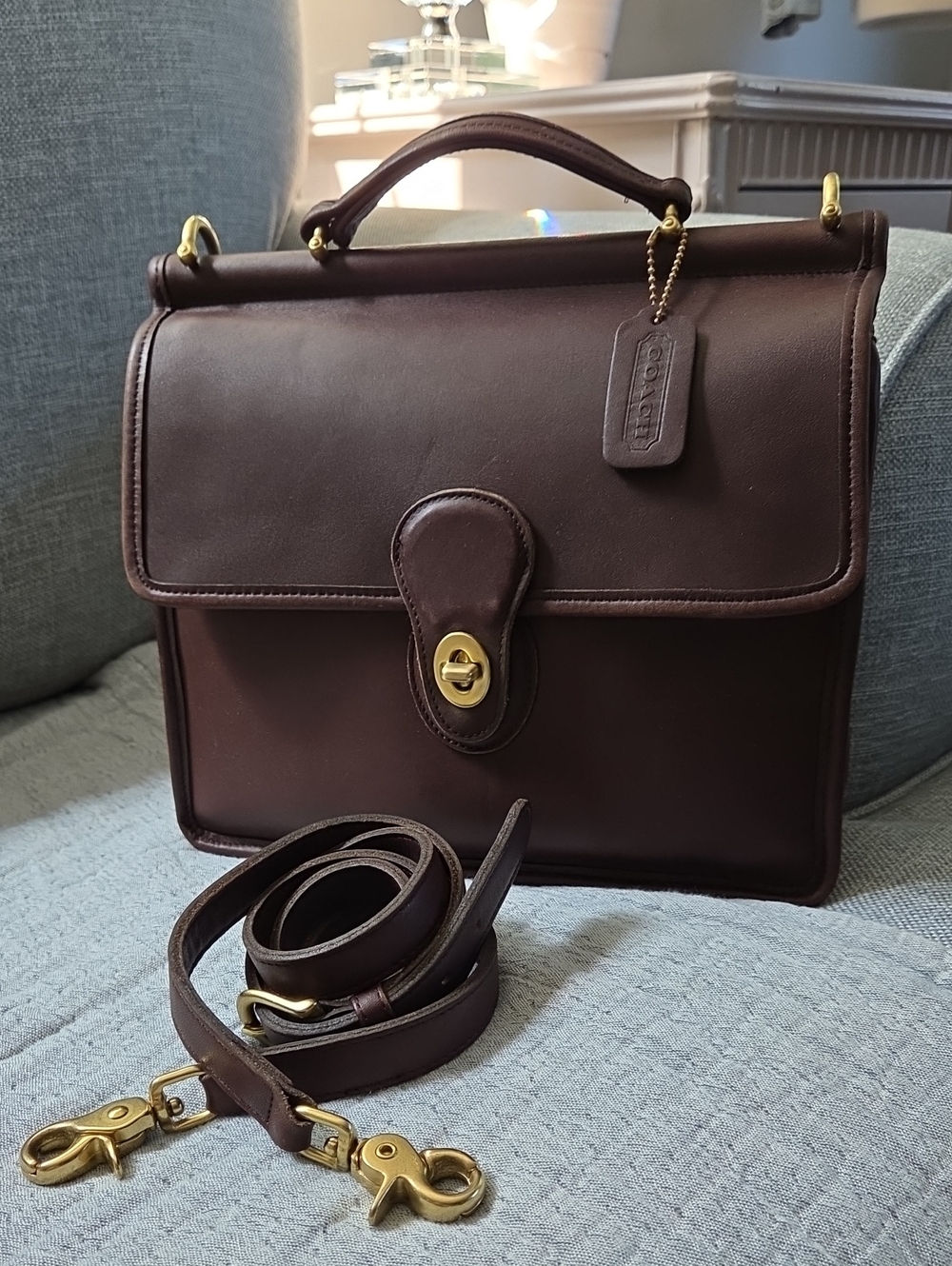COACH 1999 Costa Rica Mahogany Willis Leather Crossbody Bag #9927